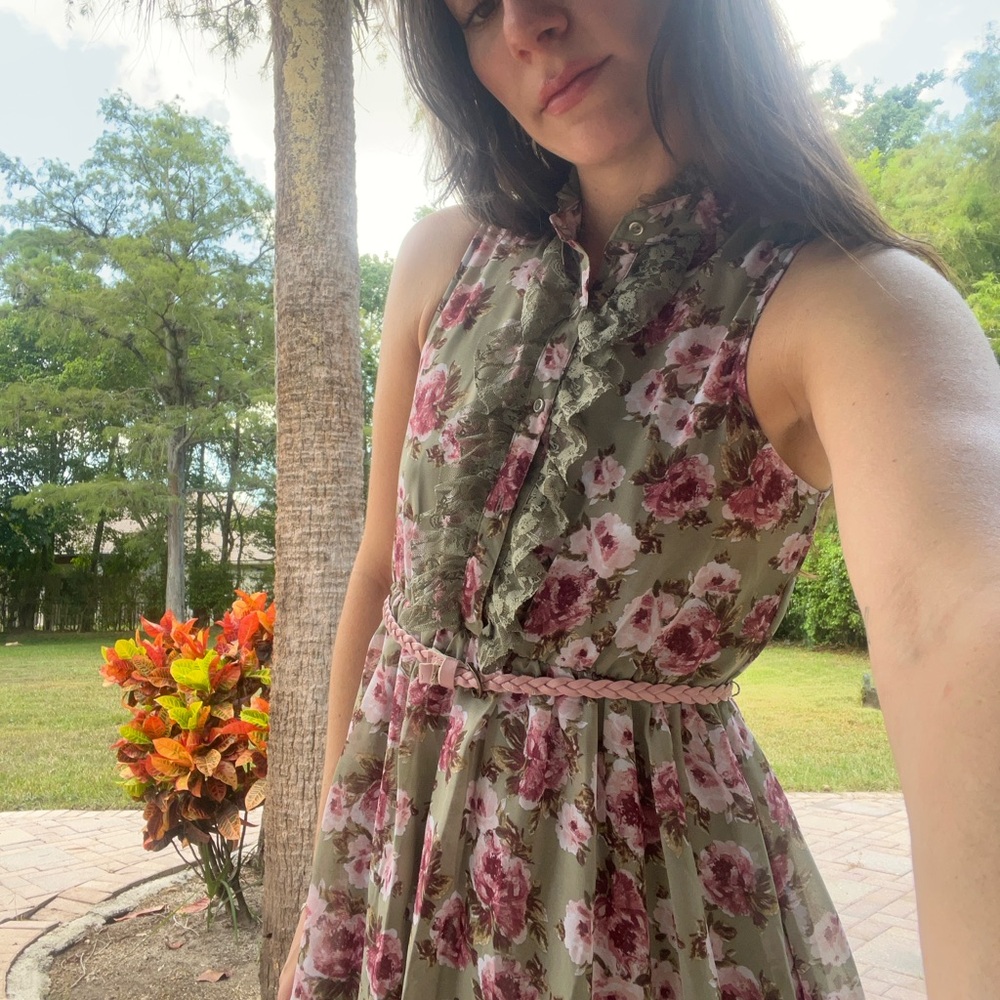 American Vintage Floral Dress - Olive and Rose